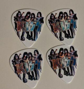 Kiss Eotr 2020 Guitar Pick Set Of 4 Group Photo End Of The Road