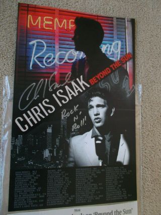 Chris Isaak Beyond The Sun Autographed Tour Poster Rolled
