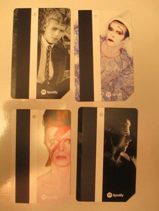 David Bowie Four Nyc Metro Cards Mta Used/expired " David Bowie Is " Exhibit