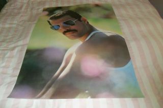 Freddie Mercury Vintage 1985 Mr Bad Guy Cbs Poster Rock Pop Queen Ex