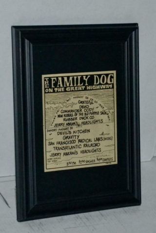 Grateful Dead 1969 Family Dog On The Great Highway Promotional Concert Ad