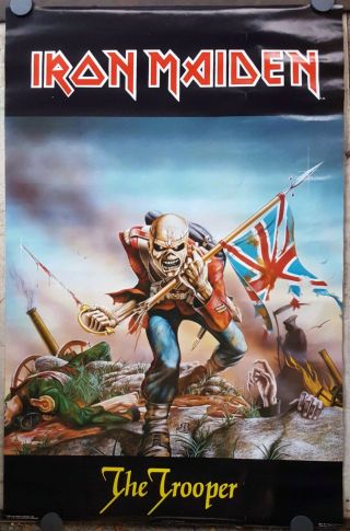 Iron Maiden Troopers 1984 Poster Approx 22 X 44