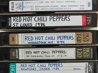 Vhs As Blank - 5 Tapes Of Music Concerts,  Red Hot Chili Peppers