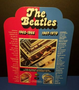 The Beatles Red & Blue Promotional Only In Store Counter Top Display