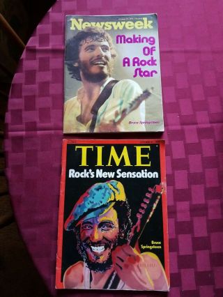 Bruce Springsteen Set 2 1975 Magazines.