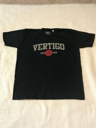 Vintage Black U2 Vertigo 2000 Tour T Shirt Size Xxl