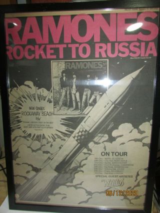 Ramones Rocket To Russia Vintage 1977 Press Advert Poster Punk A3