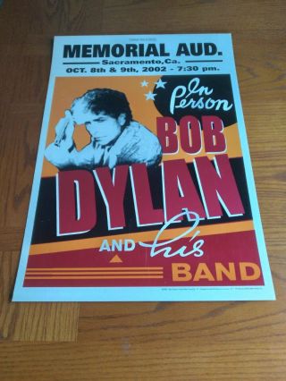 Bob Dylan Official Poster 2002 Memorial Auditorium Sacramento,  Ca
