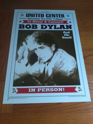 Bob Dylan Official Poster United Center Chicago,  Il