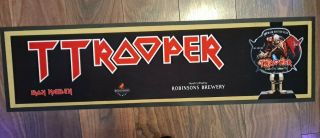 Iron Maiden Trooper Beer Tt Race Version Bar Runner Very Rare