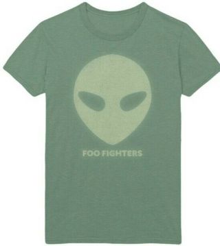Rare Foo Fighters 1995 Shirt T - Shirt Luminous Alien With 1st Uk Gig Date On Back