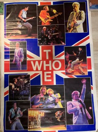 Vintage 1983 The Who Huge/large 40 X 57 " Band Collage Poster Rock