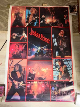 Vintage 1982 Judas Priest Huge/large 40 X 57 " Poster Heavy Metal