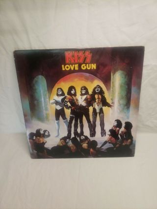 Kiss Love Gun Lp Vinyll Record With Gun & Insert Bang Sleeve Order Form Aucoin