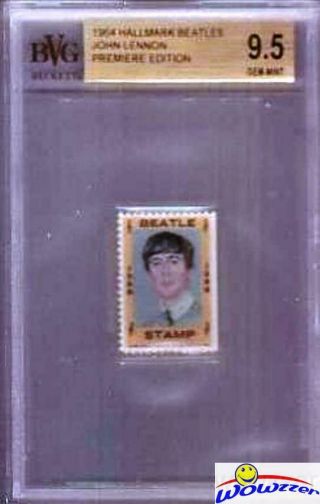 1964 Hallmark Beatles Stamp John Lennon Bgs 9.  5 Gem Rare