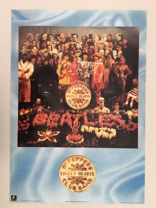 The Beatles,  Sergeant Peppers,  Lonely Hearts,  Club Band,  Rare Authentic 1987 Poster