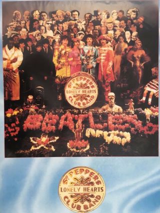 THE BEATLES,  SERGEANT PEPPERS,  LONELY HEARTS,  CLUB BAND,  RARE AUTHENTIC 1987 POSTER 2