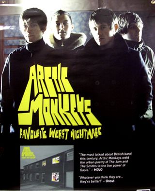 Arctic Monkeys Favourite Worst Nightmare Giant In - Store Promo Poster 3x4 Foot Vg