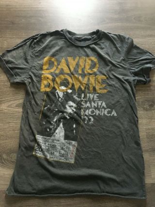 Amplified® David Bowie Santa Monica 1972 T - Shirt Small Chest 38 - 40 "