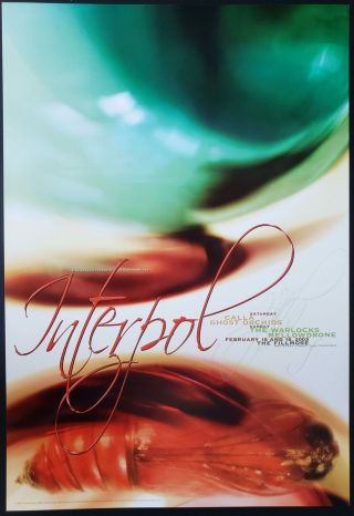 Interpol Concert Poster 2003 F - 555 Fillmore