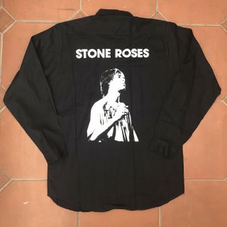 Vintage 90s The Stone Roses Fools Gold Shirt Ian Brown Medium Black Deadstock
