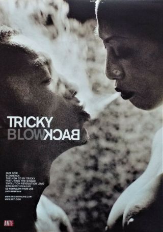 Tricky Blow Back Uk Promo Poster Trip Hop Electronical Rare