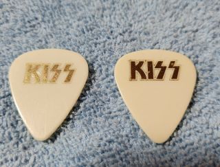 2 Kiss Paul Stanley Guitar Picks From The Stage.  Hot In The Shade Tour