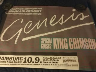 Phil Collins Poster 1982 Genesis Concert Vintage 46 1/2 X 32 3/4