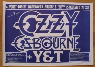 Ozzy Osbourne,  Y&t Silkscreen Concert Poster 