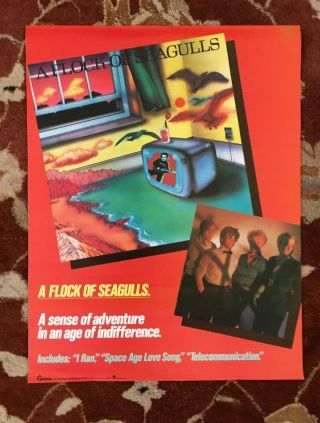 A Flock Of Seagulls Rare Promotional Poster From 1982