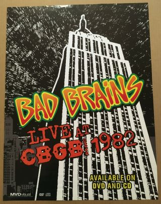 Bad Brains Rare 2006 Promo Poster 4 Live Cbgb Dvd 18x24 Usa Never Displayed