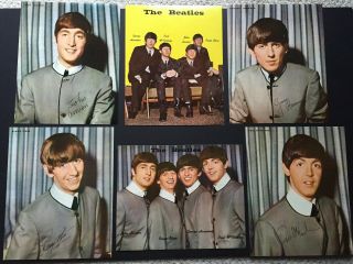 The Beatles - Rare - 1963 Uk Fan Photo Cards " Complete " Set Of 6. ,
