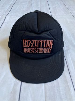 Vintage 1970s Led Zeppelin Houses Of The Holy Trucker Promo Band Rock Tour Hat