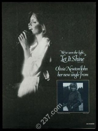 1975 Olivia Newton - John Photo Let It Shine Song Release Music Trade Print Ad