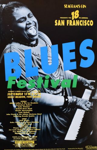San Francisco Blues Festival 1990 Concert Poster