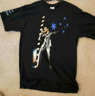 Rare George Michael 25 Live Tour Tshirt Aus 2010 Size M Black With Diff Design