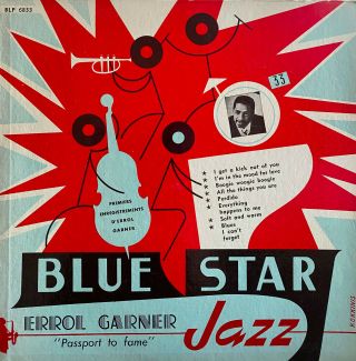 Very Rare Jazz 10 " Errol Garner Passport To Fame Og French Blue Star Blp 6833