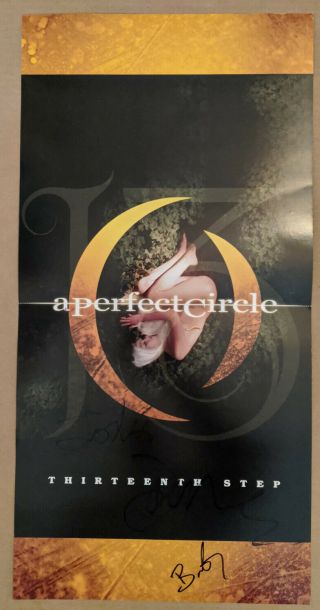 A Perfect Circle 13th Step Album Poster Autographed - Billy Howerdel & James Iha