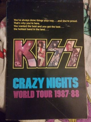 Kiss Crazy Nights Tour Book / Simmons / Stanley / Carr / Kulick