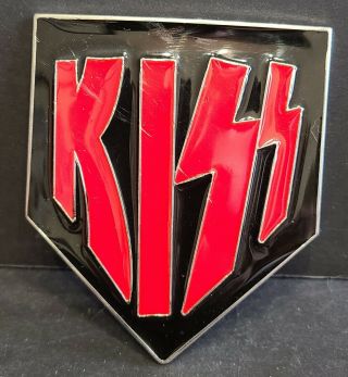 Kiss Triangle Logo Belt Buckle Rock Band Gene Simmons Frehley Stanley Criss