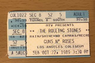 1989 The Rolling Stones / Guns N 