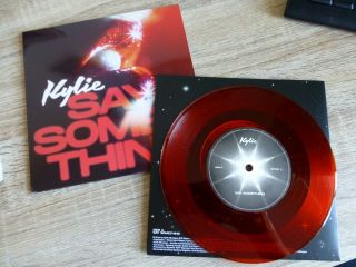 Kylie Minogue Limted Edition Red Vinyl 7 Inch Say Something Collectors Item