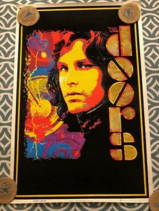 Vintage Jim Morrison The Doors Black Light Poster Scorpio 1644 23 " X 35 "