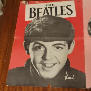 1960s The Beatles Huge Dell Records Poster 53 Inches Long By 19 Inches