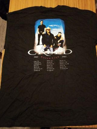 Creed “weathered” World Tour 2002 - 2003 Concert T - Shirt,  Xl