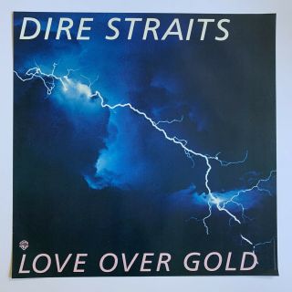 1982 Dire Straits Love Over Gold Promotional Rock Poster 23” X 23” Ex