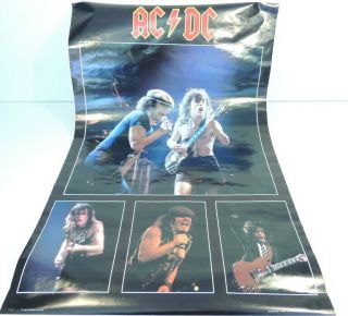 Ac/dc Poster 1983 Vintage Rock N Roll Music 22 1/2 " X 34 "