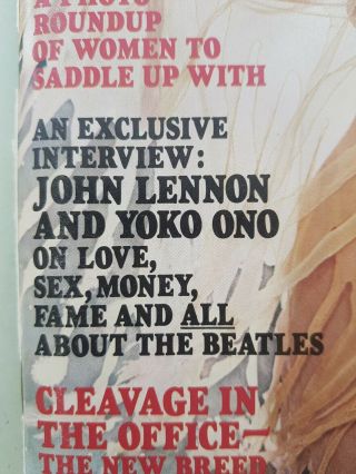 John Lennon Playboy interview Dec 1980 & Mrs Ringo Starr Barbara Bach Jan 1981 2