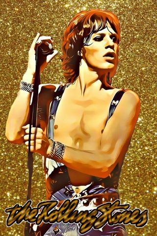 The Rolling Stones Poster Art " Brown Sugar " Mick Jagger 20x30