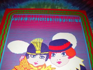 Blushing Peony The Haight Ashbury Neon Rose 17 Victor Moscoso Poster